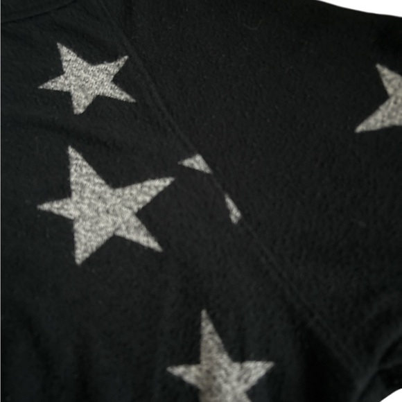 BUFFALO David Bitton lightweight sweater, black with black/white stars, size S - Picture 5 of 6